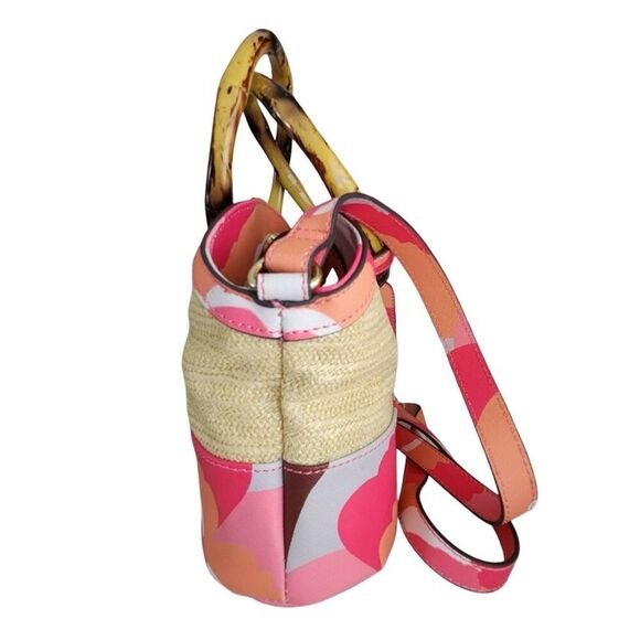 Trina Turk Rainbow Petals Straw Purse - Picture 3 of 12